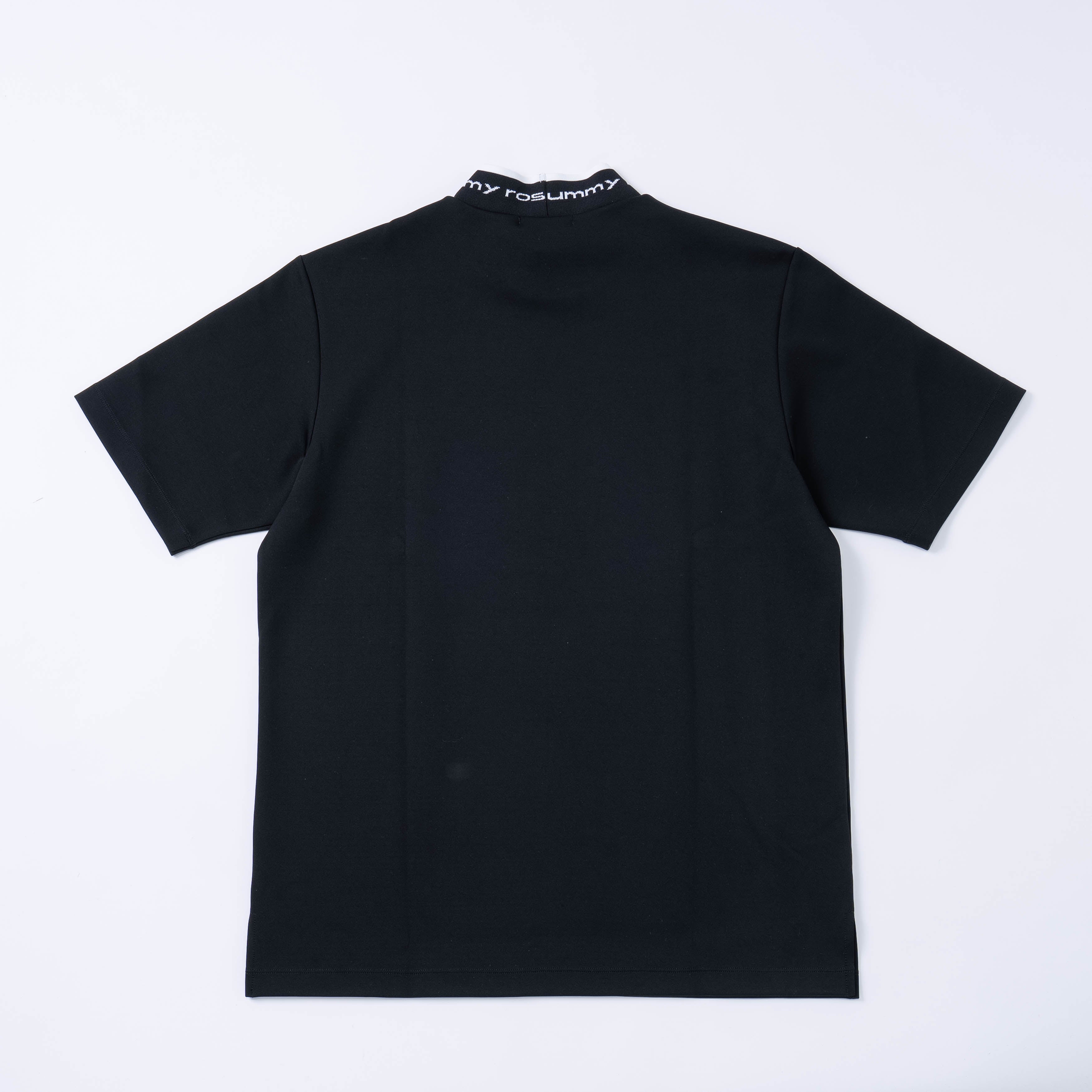 M Mock Neck Logo BLK