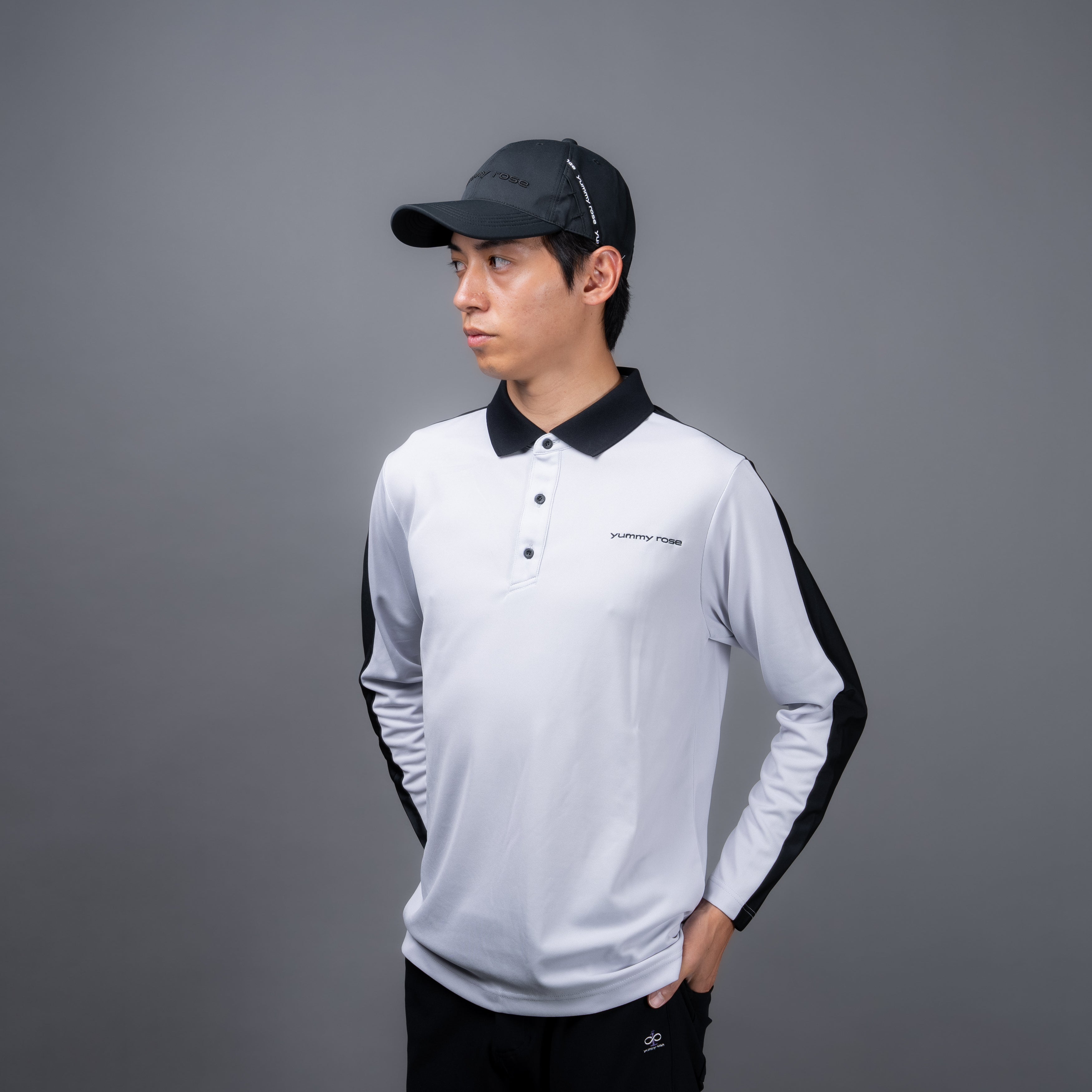 Essential Polo L/S　GRY